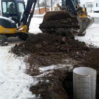 Base en béton pour enseigne extérieur